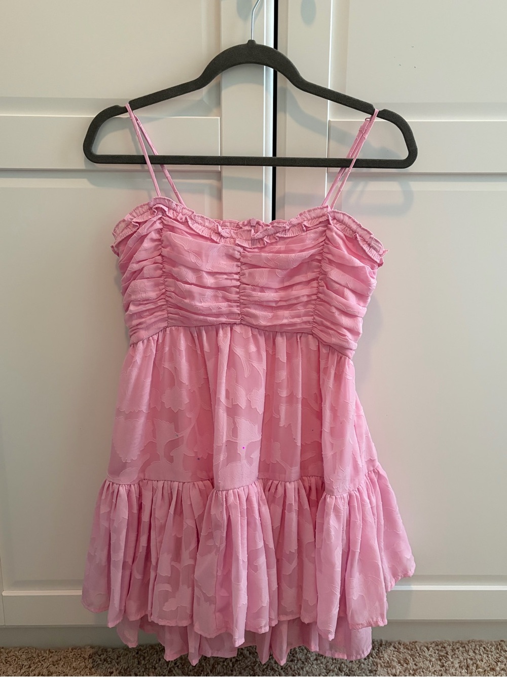 ALTARD STATE Pink Ruffled Tiered Sundress